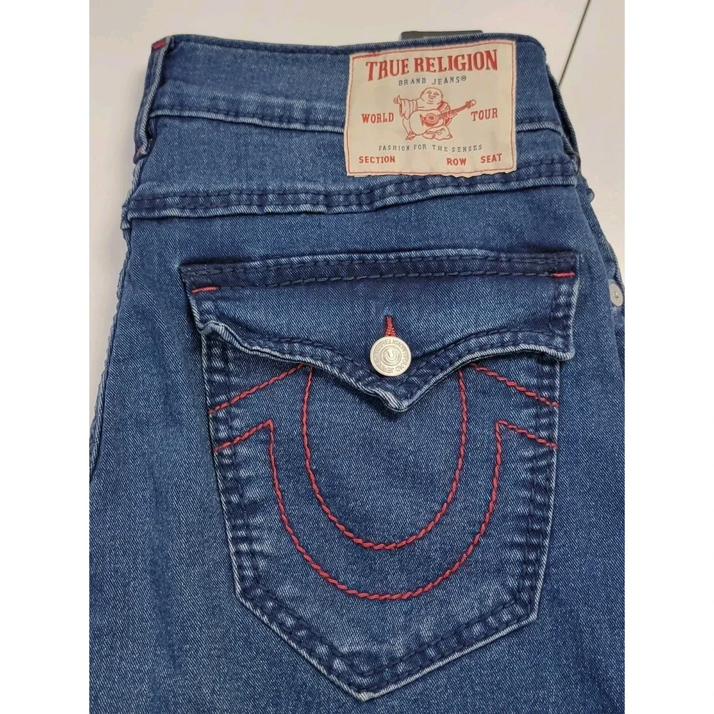 True Religion Mens Geno Relaxed Slim Fit Straight Leg Flap Pocket Size 34/30 New